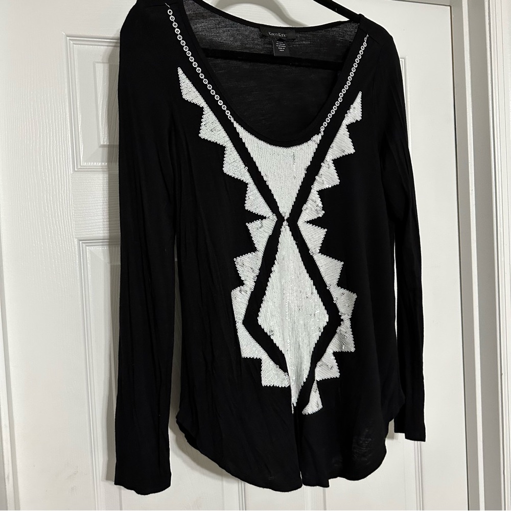 Karen Kane Sequin Long Sleeve